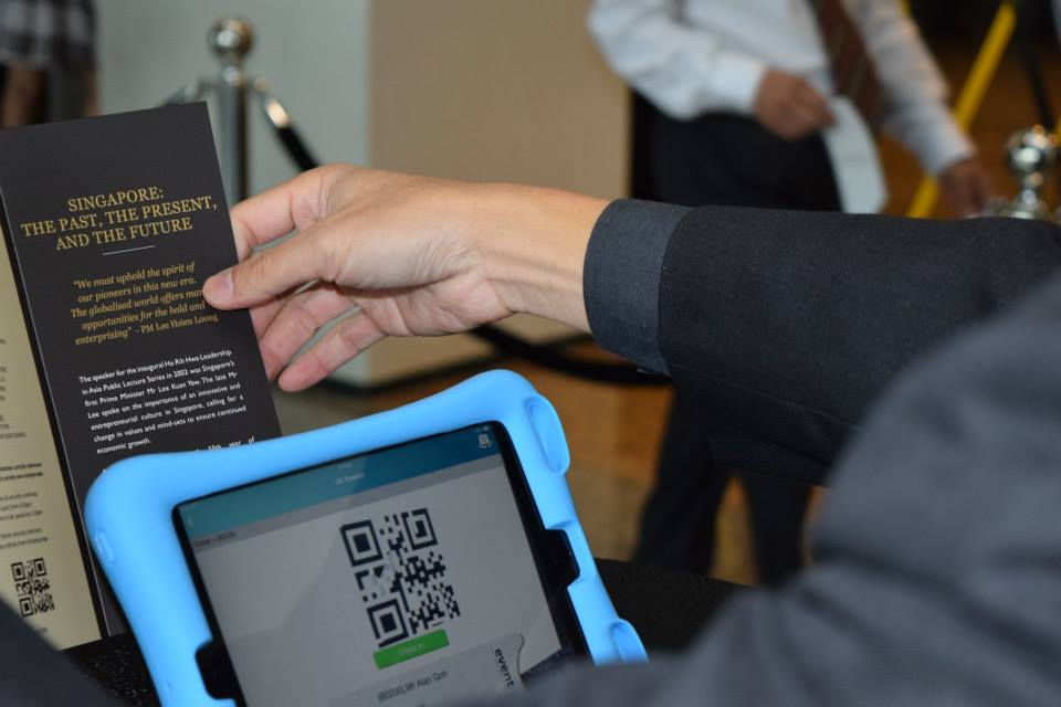 EventNook's QR code onsite check in