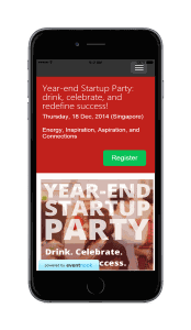 mobile friendly event registration micro site