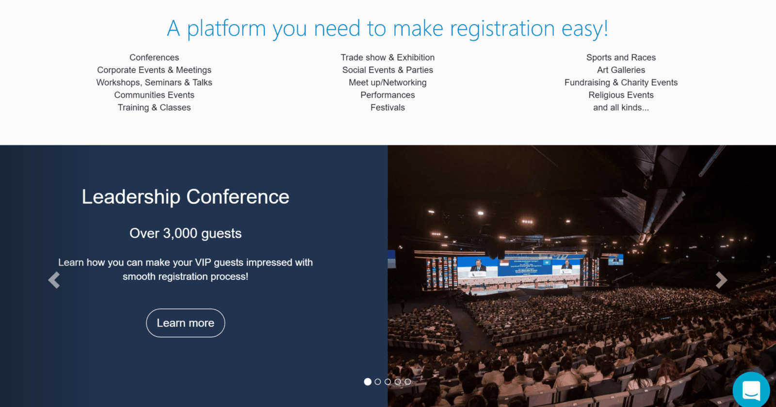 example of some of eventnook featured events and case studies