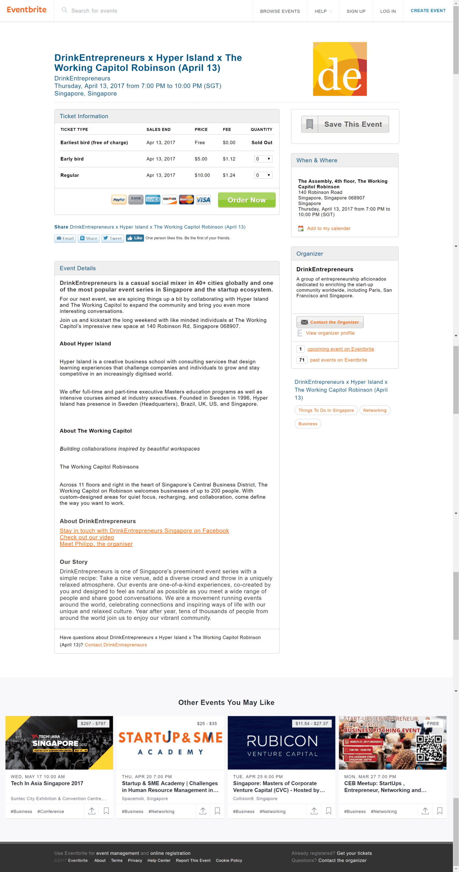 Eventbrite Event Page Example