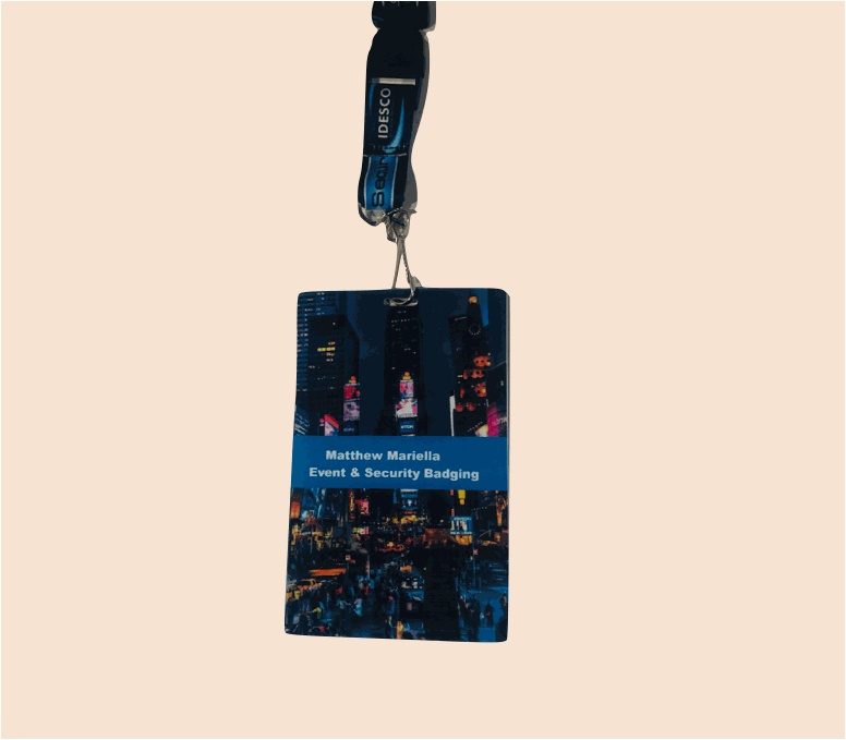 swivel clip with badge